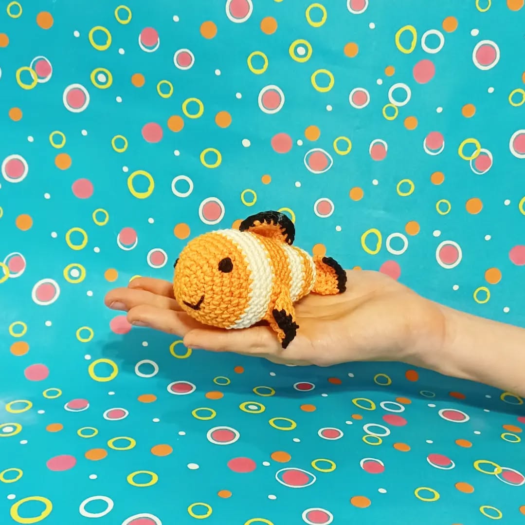 poisson clown - création en crochet
