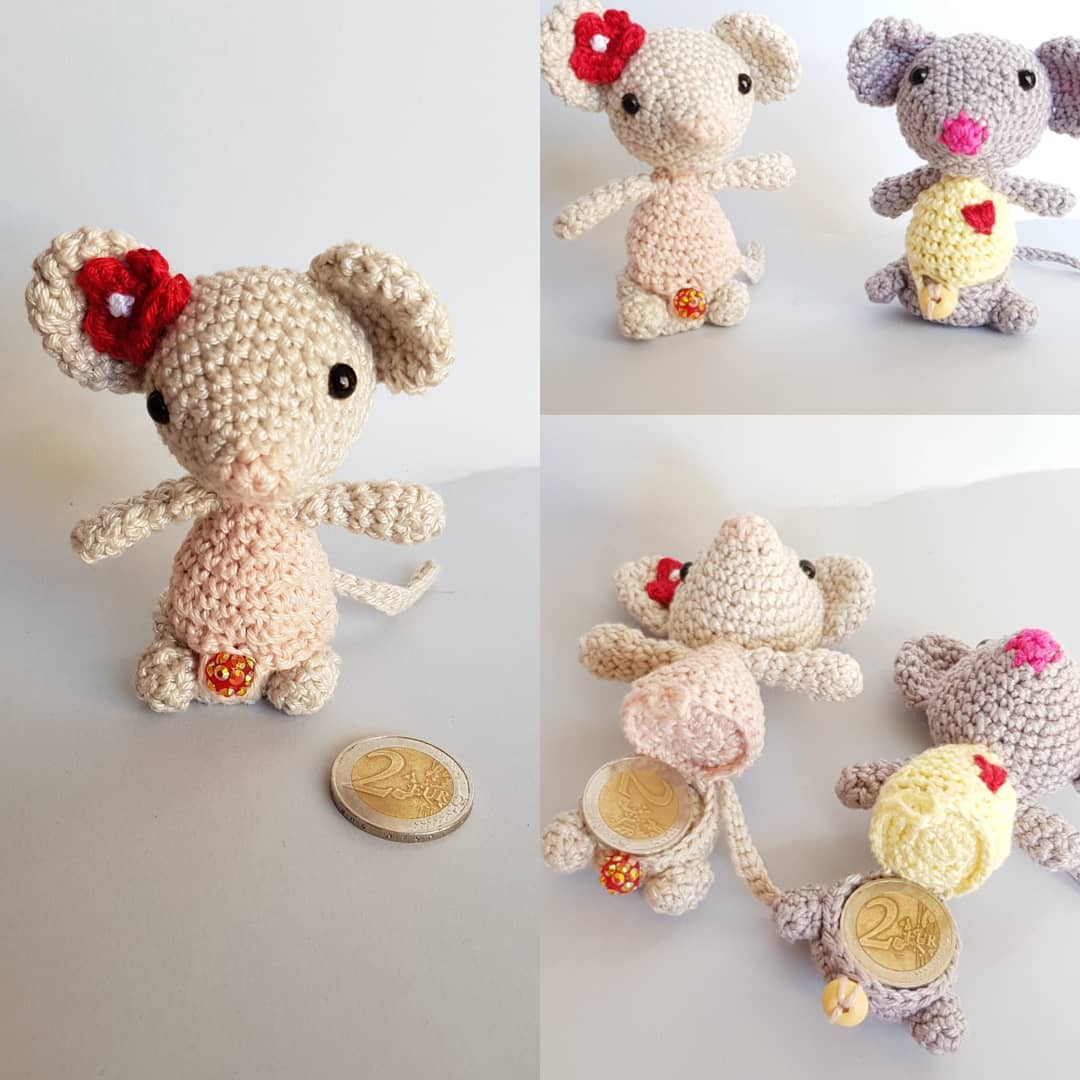 Souricette la souris des dents - création en crochet