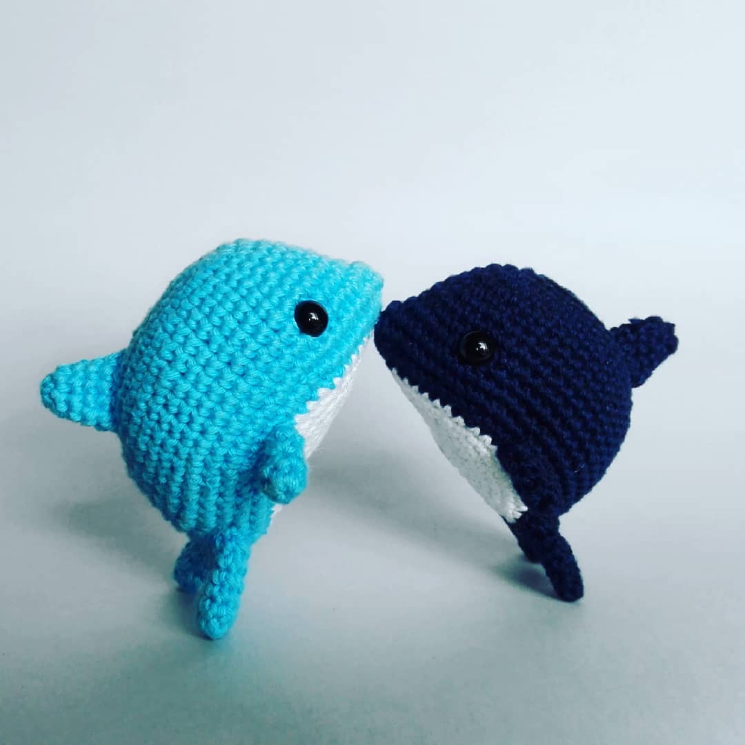 Dauphins - création en crochet