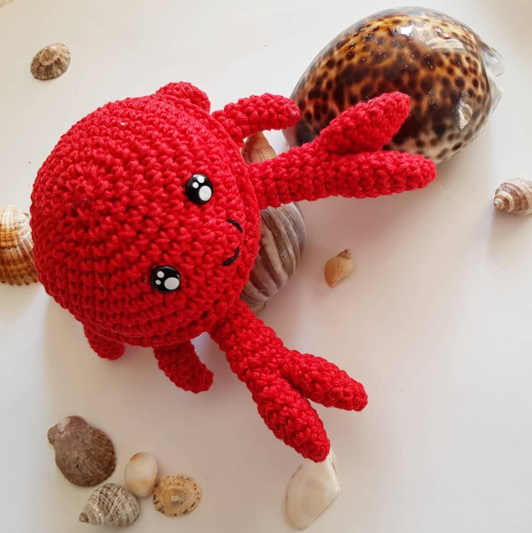 Crabe - création en crochet