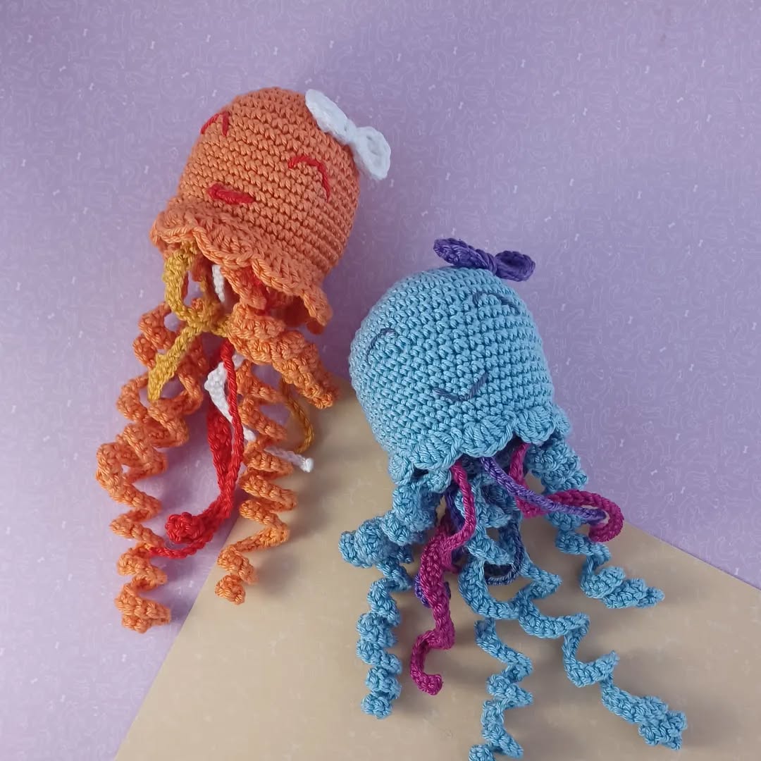 Méduses - création en crochet