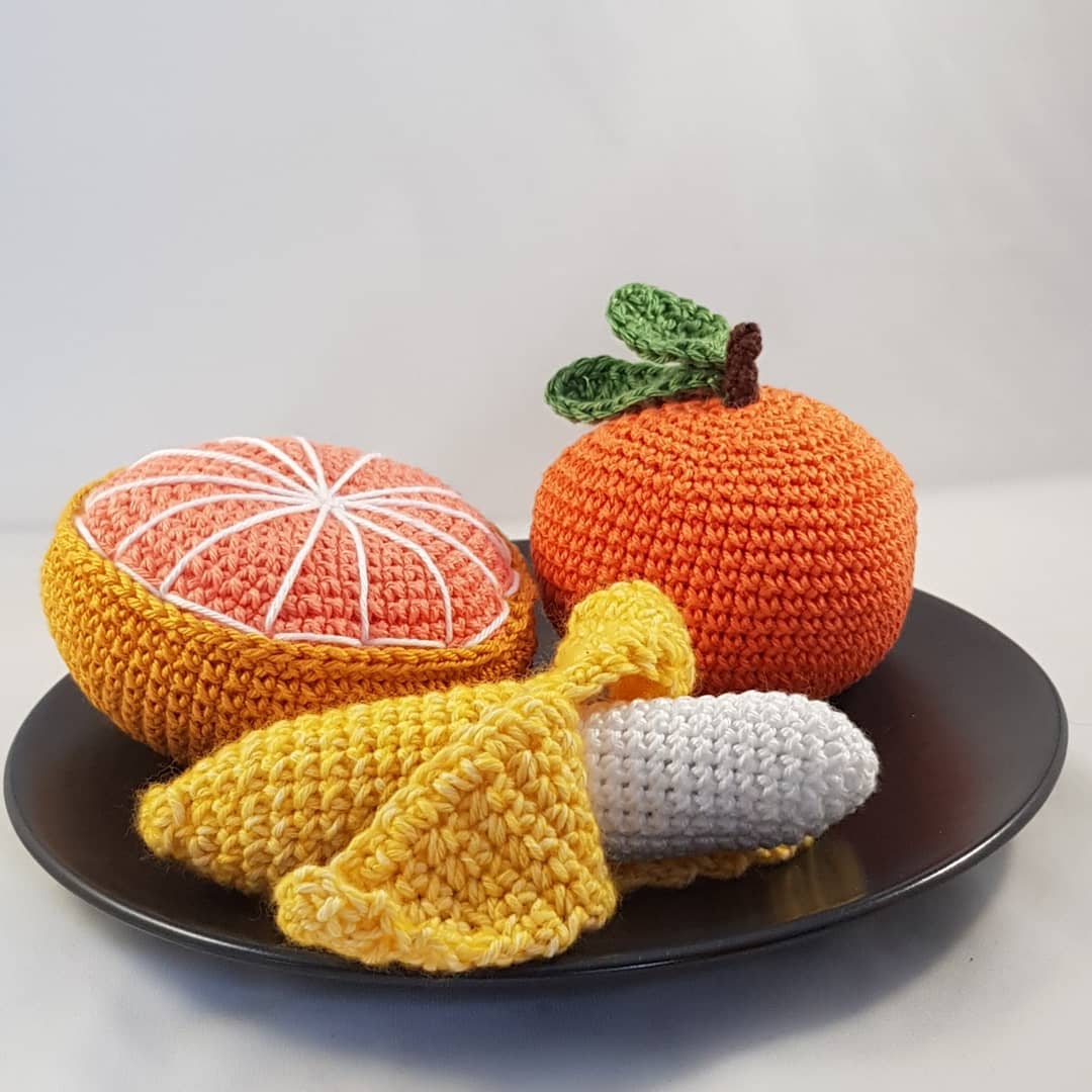 Fruits ronds - création en crochet
