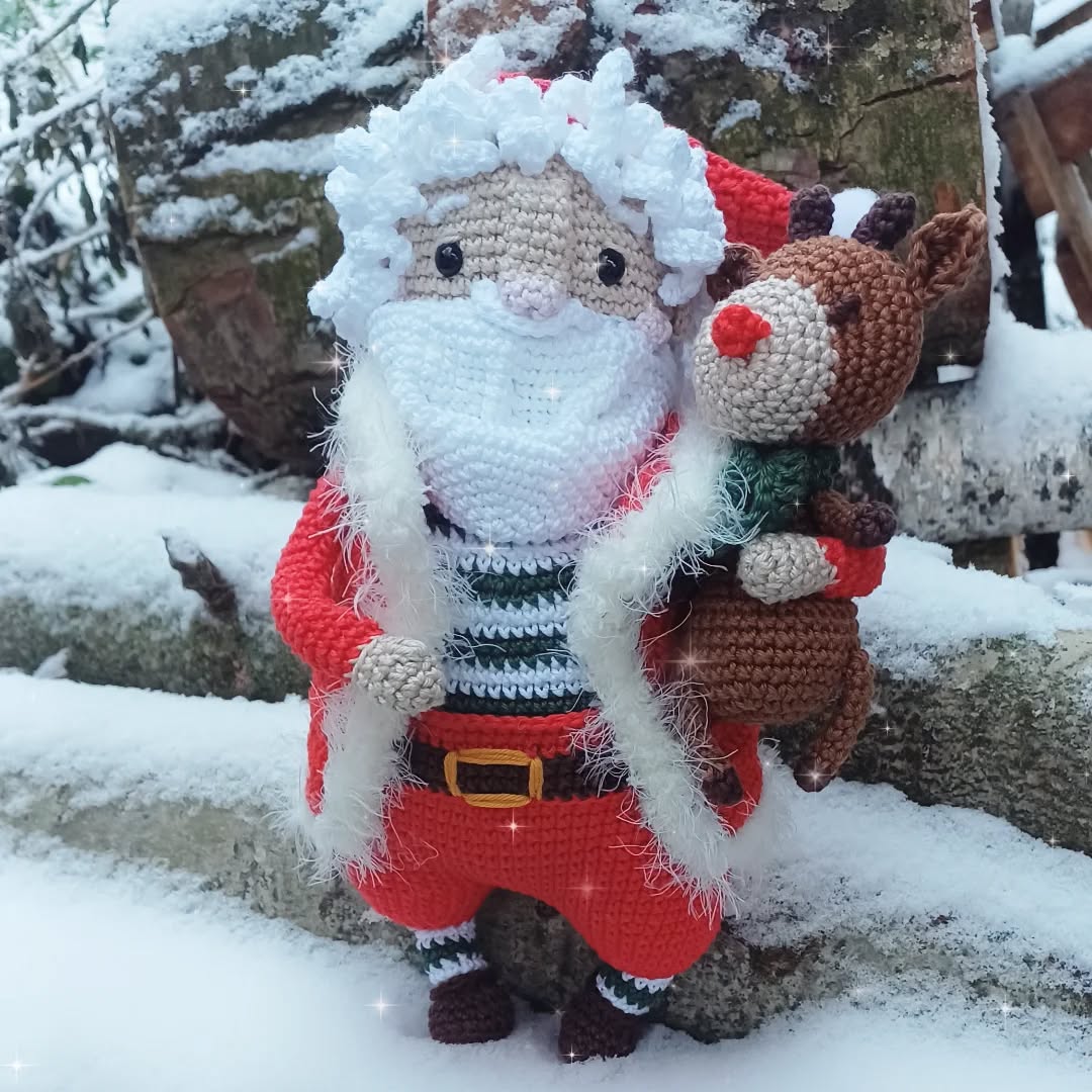 Grand père noël - création en crochet