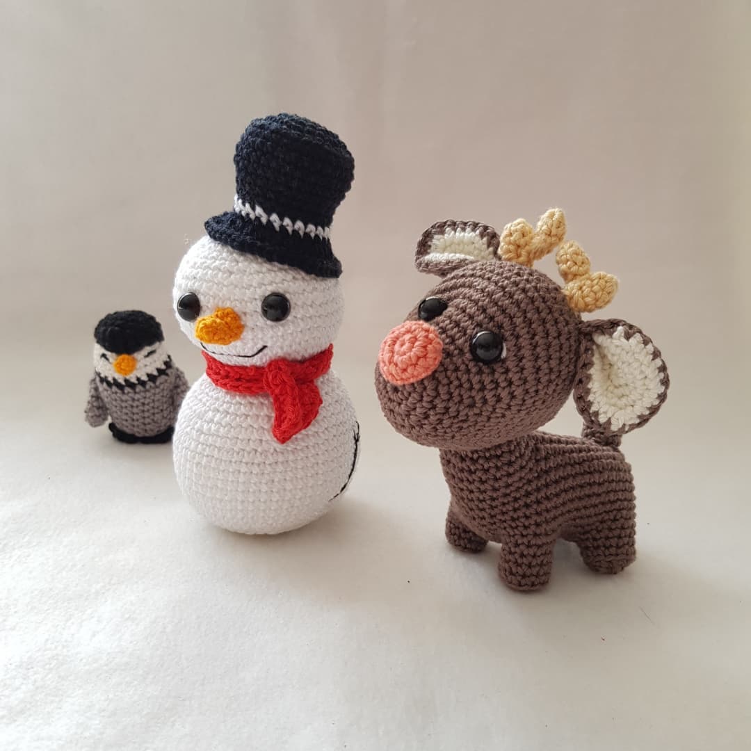 Trio de noël - création en crochet