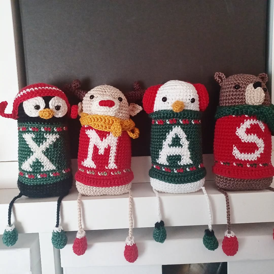 Lettres noël - création en crochet